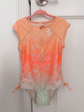Cat & Jack Peach and Coral Ombre Girls Swimsuit